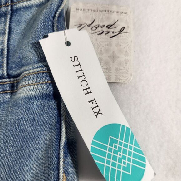 Free People We The Free Jayde Flare High Rise Jeans Women’s Size 30/10 Indigo - Picture 5 of 14